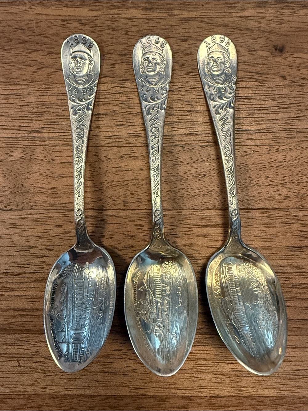 Antique 1893 Worlds Fair Souvenir Spoons